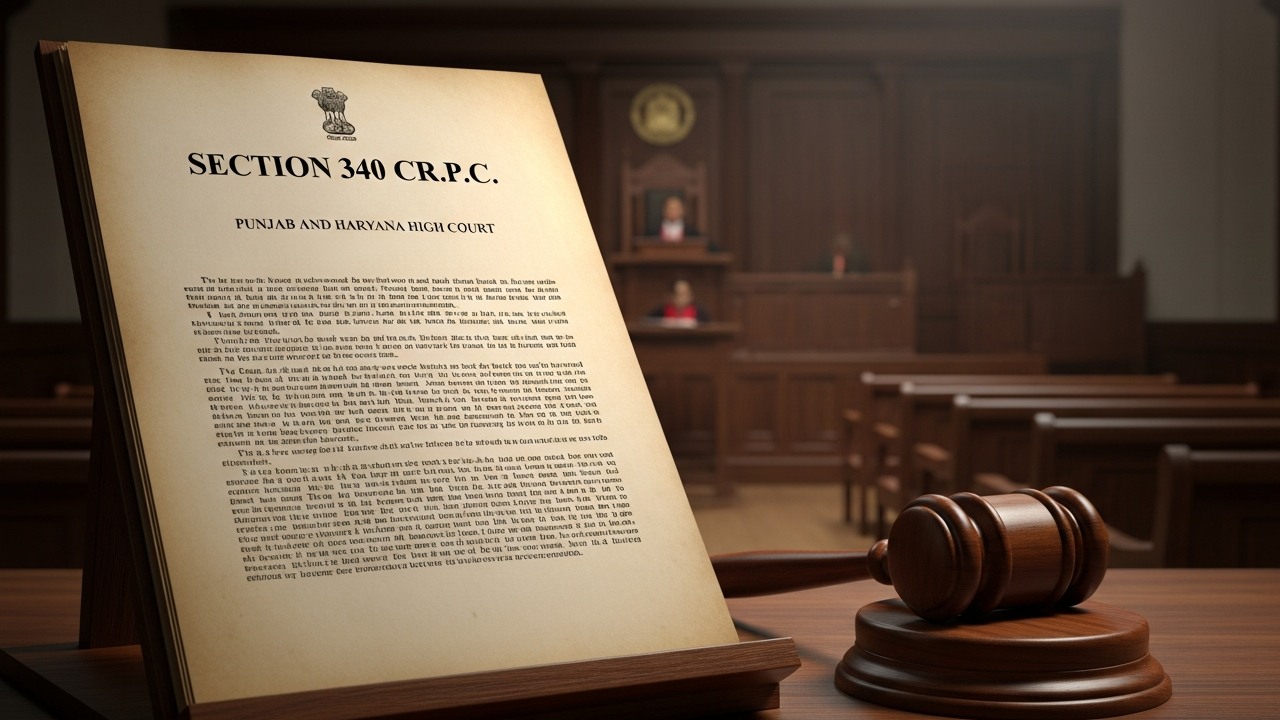 Section 340 cr PC Punjan and haryana High Court