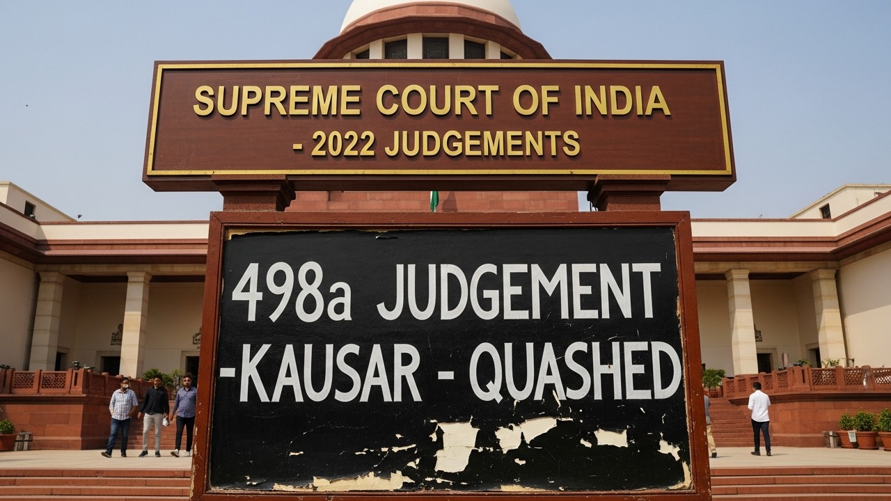 498a Judgement – 2022 Supreme court – Kausar – Quashed